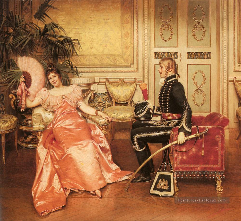 Flirtation dame Frederic Soulacroix Peintures à l'huile